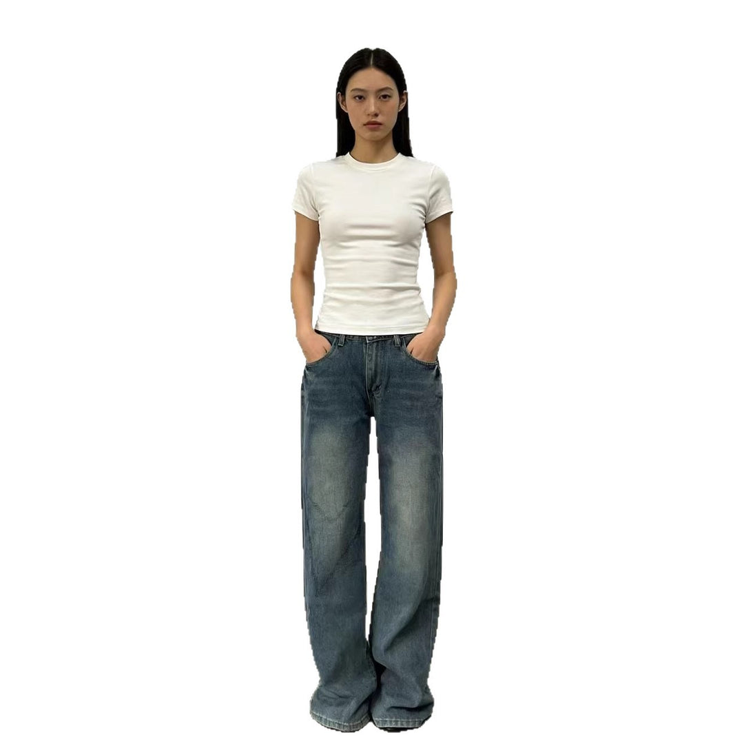 Damen Weit geschnittene Jeans mit entspannter Passform