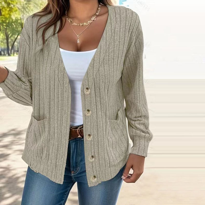 R&B | Strickjacke Polyester Komfortabel, Leicht, Taschen