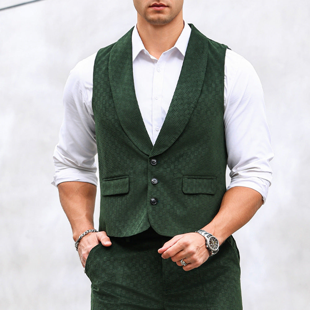 Herren elegante Weste mit strukturiertem Design und modernen Details