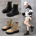 Damen Schnürstiefel mit robustem Profil und modischer Schnürung R&B