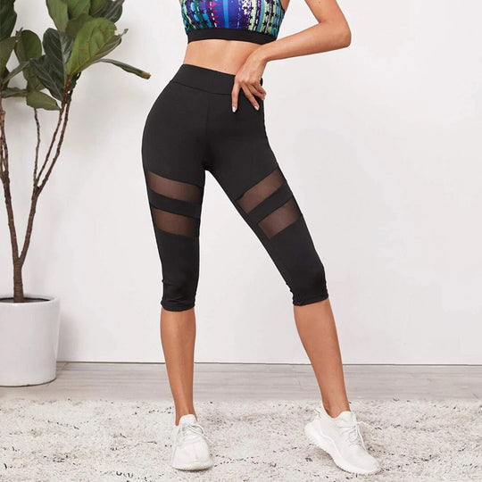 Damen Fitness-Leggings mit innovativen Mesh-Einsätzen R&B