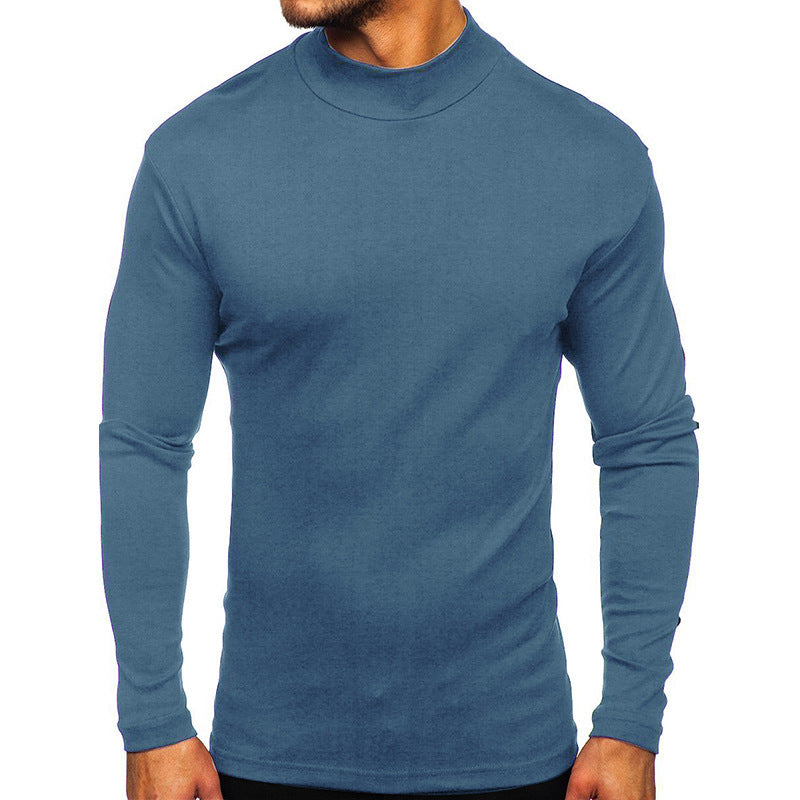 Herren Langarmshirt mit Stehkragen aus hochwertigem Material R&B