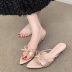 Damen elegante Sling-Sandalen mit modischem Schleifendetail und komfortabler Sohle R&B