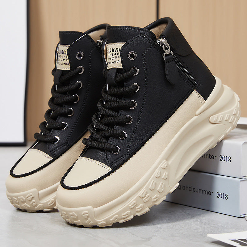 Damen Hochwertige Sneaker mit innovativer Schnürtechnik und Reißverschluss R&B
