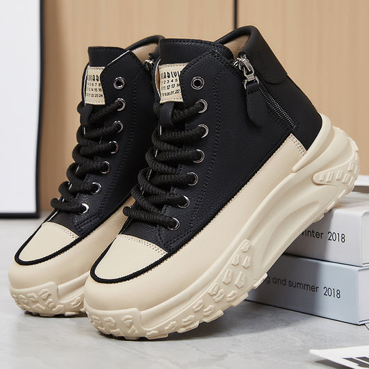 Damen Hochwertige Sneaker mit innovativer Schnürtechnik und Reißverschluss R&B