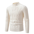 Herren Rollkragenpullover aus hochwertiger Baumwolle mit Zopfmuster R&B