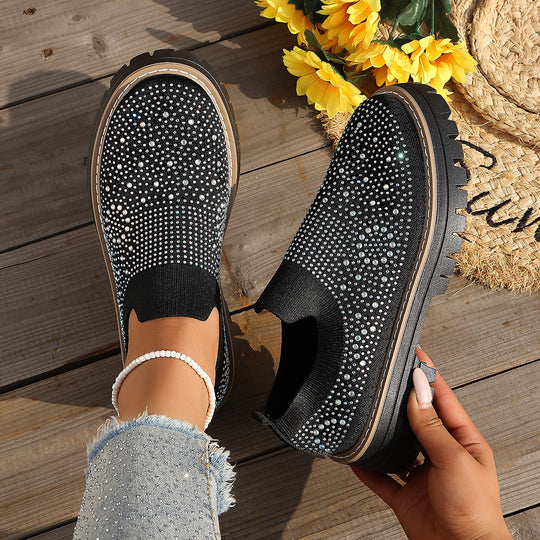 Damen Glitzernde Slip-On Sneakers mit verstärkter Sohle R&B