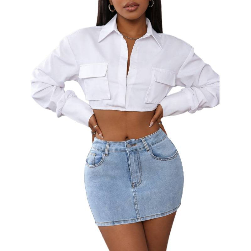 Damen Denim Minirock mit eleganten Schnürdetails R&B
