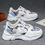 Damen Modische Sneakers mit einzigartigem Muster und dämpfender Sohle R&B
