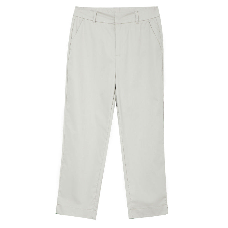 Damen elegante Stoffhose mit elastischem Bund