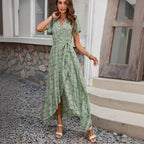 Damen Wickelkleid mit floralem Design und feinem V-Ausschnitt R&B