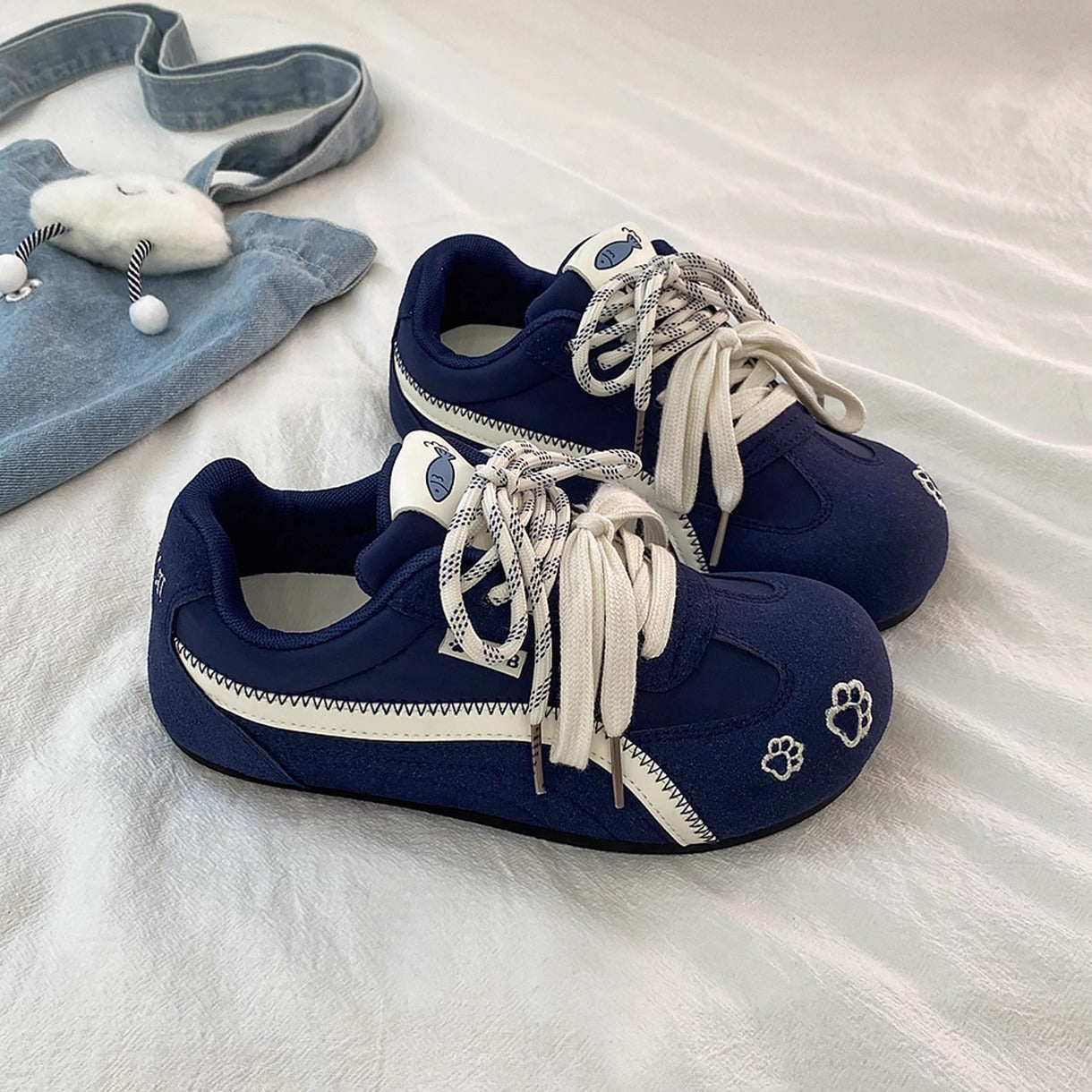 Damen Sportliche Sneakers mit verspieltem Tierdesign und flexiblem Obermaterial