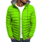 Herren Steppjacke mit abnehmbarer Kapuze und praktischem Innenfutter