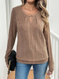 Damen Strickpullover mit dekorativem Ausschnitt R&B