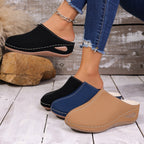 Damen Bequeme Clogs mit seitlichen Einschnitten und weichem Fußbett