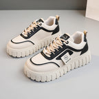 Damen modische Chunky Sneakers mit gepolstertem Futter und rutschfester Laufsohle R&B