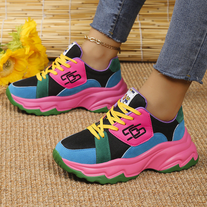 Damen Sportliche Sneakers mit modischem Farbdesign und komfortabler Dämpfung R&B