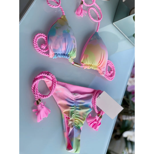Damen Triangel-Bikini mit verspieltem Trockenband und eleganten Details R&B