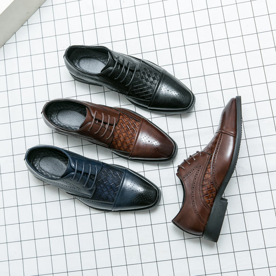 Damen Elegante Lederschuhe mit strukturiertem Obermaterial und klassischem Design R&B