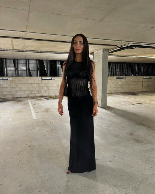 Damen elegantes Strickkleid R&B