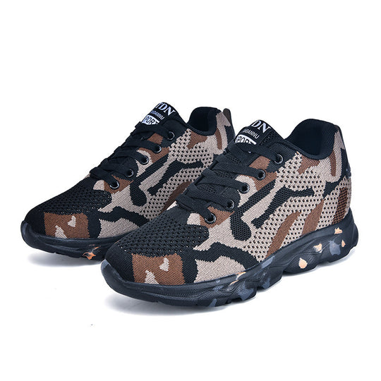 Damen Sportliche Freizeitsneaker im Camouflage-Design R&B