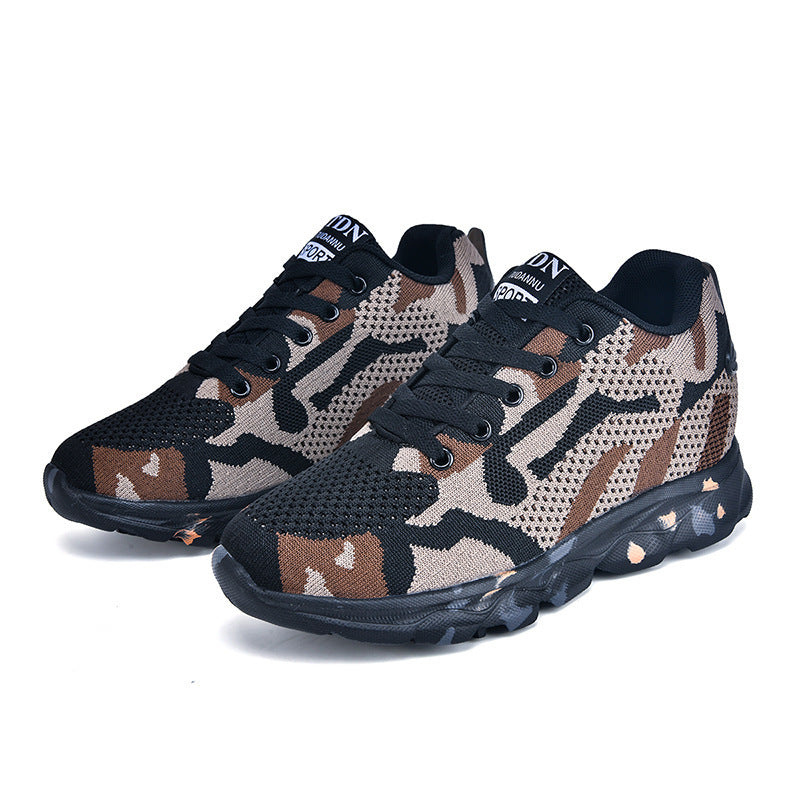 Damen Sportliche Sneaker mit Camouflage-Design und atmungsaktiver Obermaterialstruktur R&B