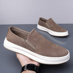 Damen Slip-On Sneakers aus hochwertigem Wildleder mit rutschfester Sohle und gepolsterter Innensohle R&B