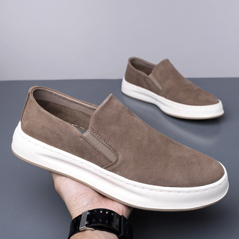Damen Slip-On Sneakers aus hochwertigem Wildleder mit rutschfester Sohle und gepolsterter Innensohle R&B