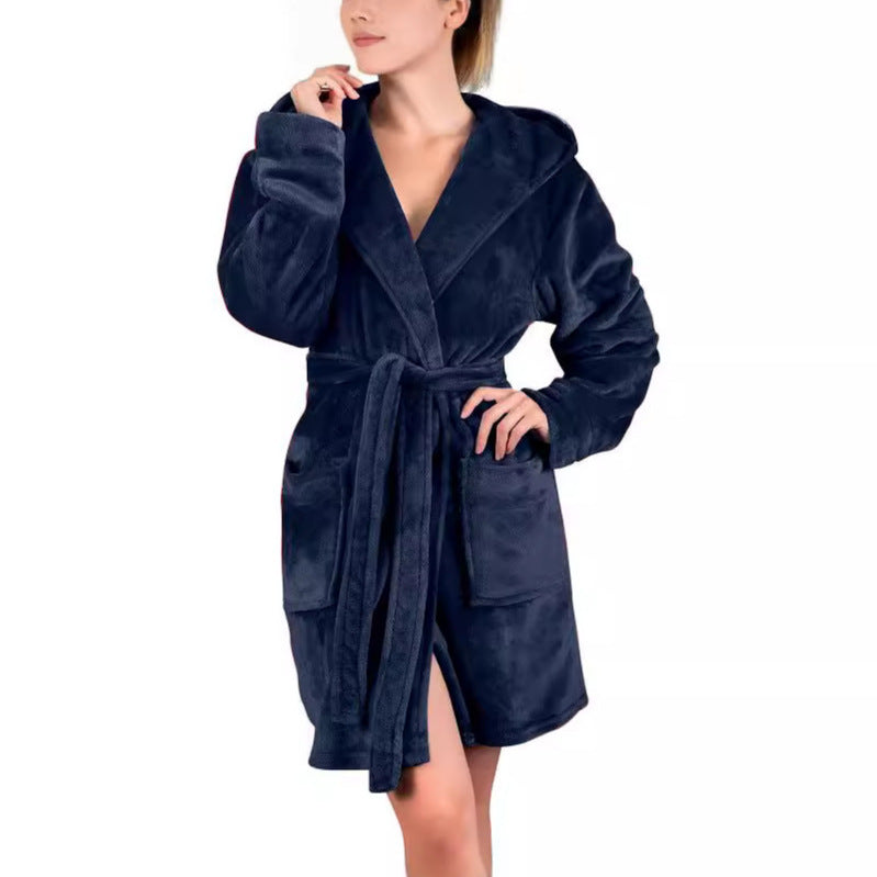 Damen Bademantel aus weichem Mikrofaserstoff R&B