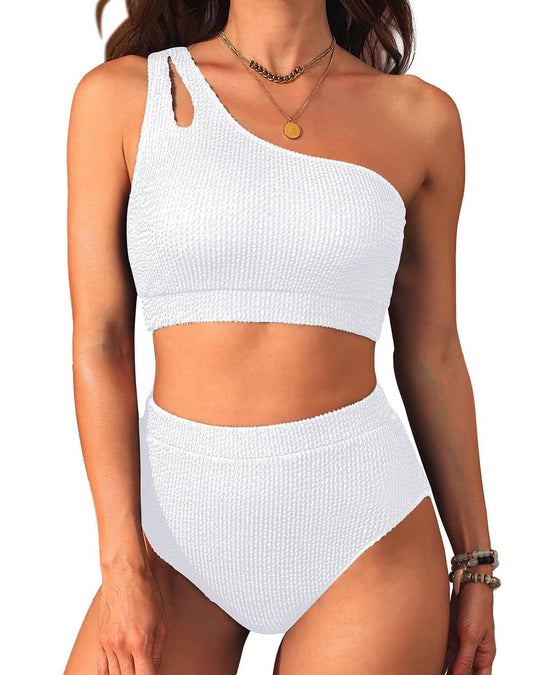 Damen Einseitiger Hochtaillierter Bikini R&B