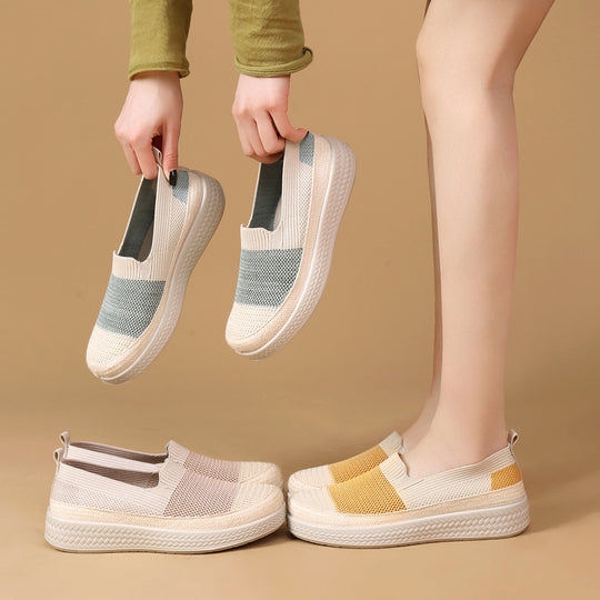 Damen Bequeme und stylishe Slip-On Sneakers mit atmungsaktivem Obermaterial R&B