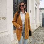 Damen Großer Strickcardigan mit Zopfmuster R&B