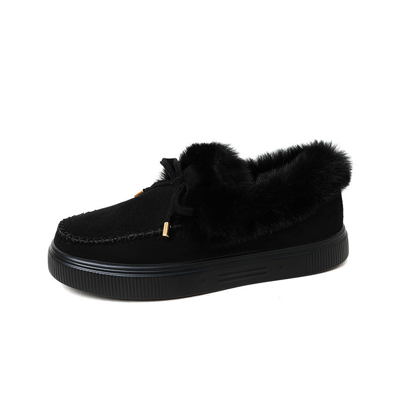 Damen Sneakers mit kuscheligem Fellkragen R&B