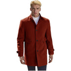 Herren eleganter, taillierter Wollmantel R&B