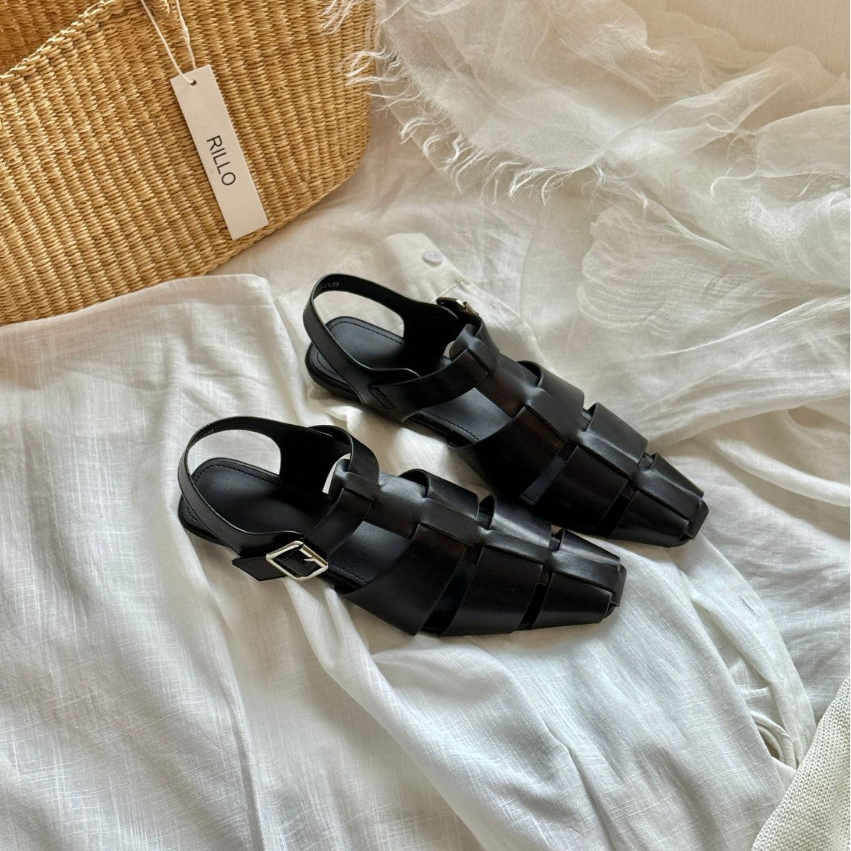 Damen Sling-Sandalen mit elegantem Riemendesign und komfortabler Schnalle