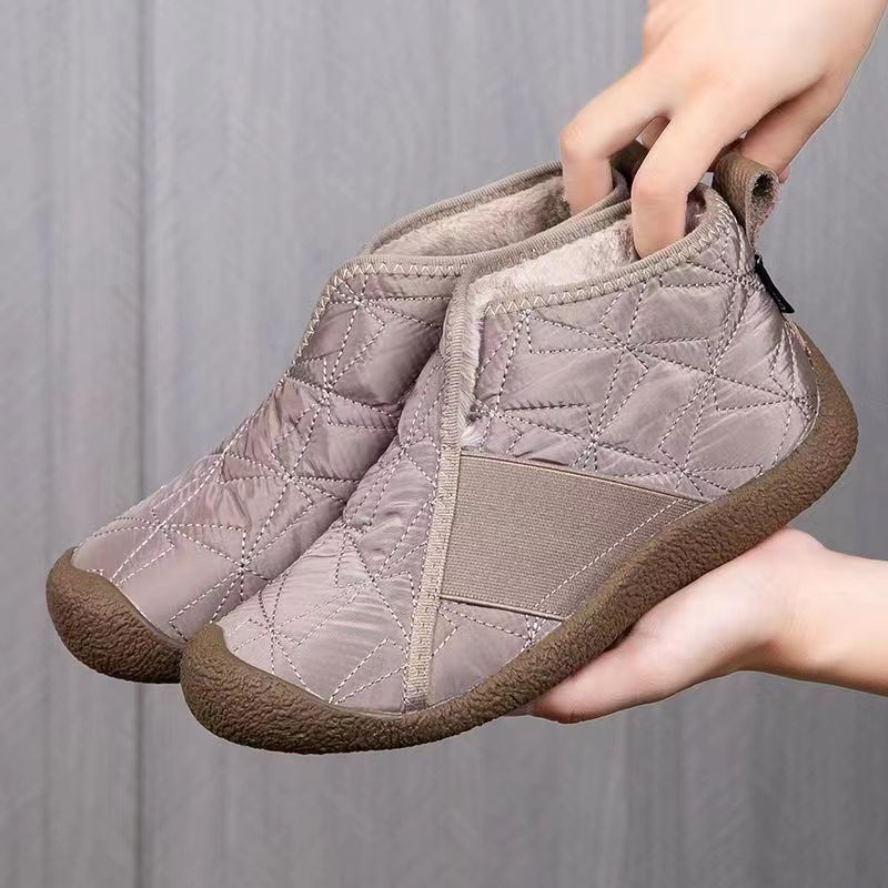 Damen Gemütliche Fleece-Hausschuhe mit rutschfester Sohle R&B