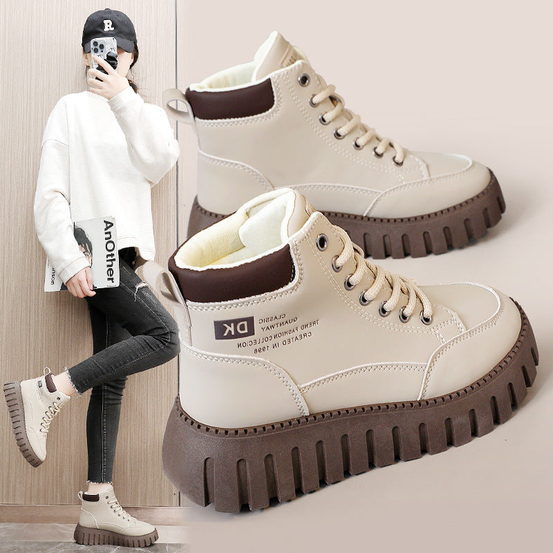 Damen Trendige High-Top Sneakers mit rutschfester Sohle und komfortabeler Dämpfung R&B