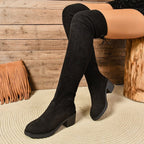Damen Stiefel mit lässigem Raffungseffekt R&B