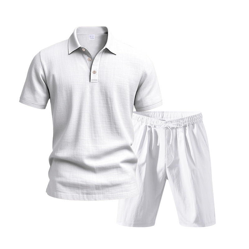 Herren legeres Polo-Shirt und Shorts Set R&B