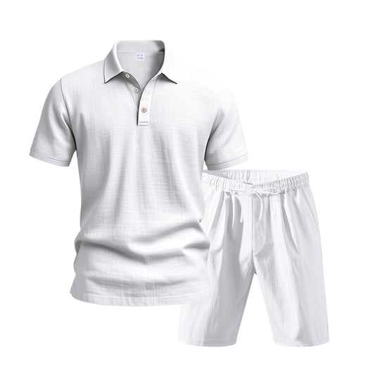 Herren legeres Polo-Shirt und Shorts Set R&B