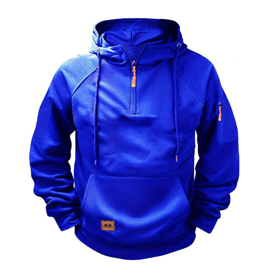 Herren sportlicher Kapuzenpullover mit praktischem Reißverschluss R&B
