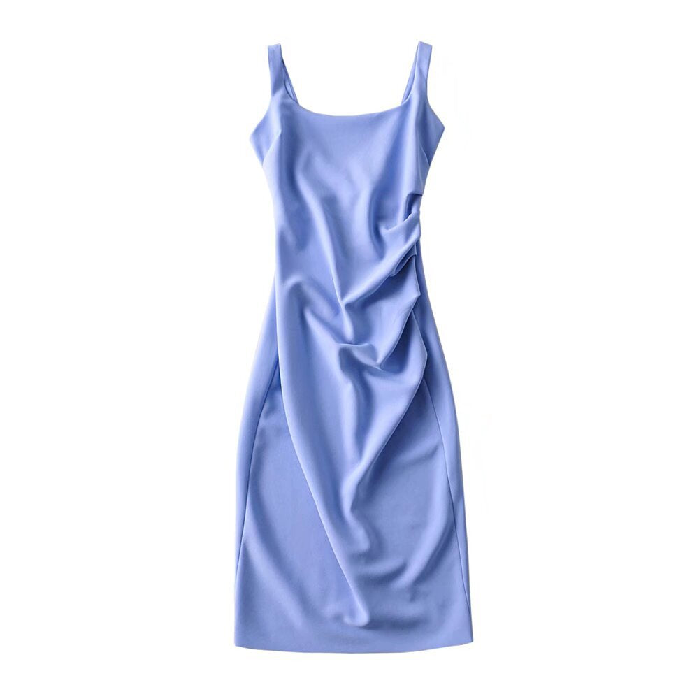 Damen figurbetontes Midi-Kleid mit elegantem Rüschendetail R&B