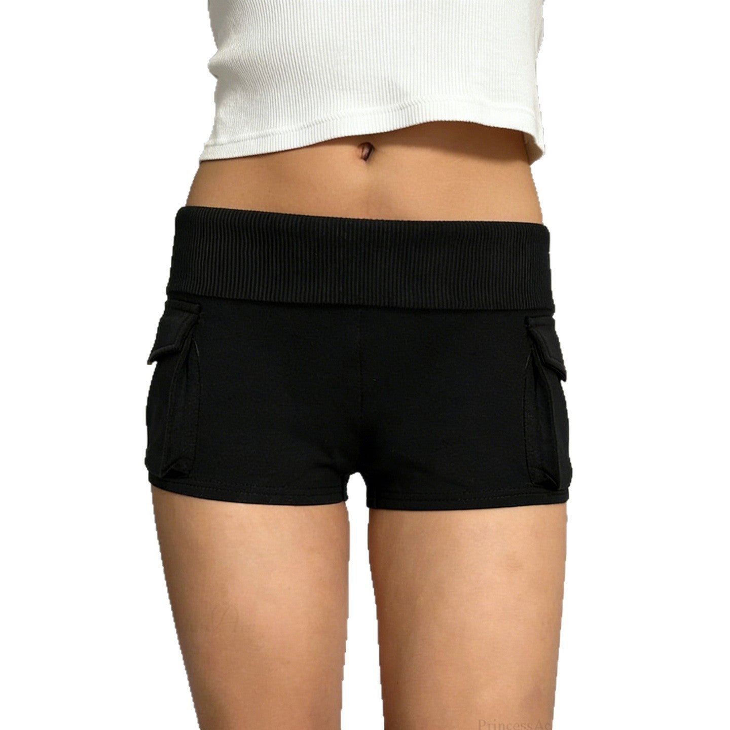 Damen Modische Shorts mit praktischen Taschen und hohem Bund R&B