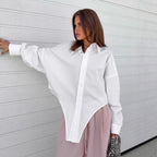 Damen Oversized Hemd mit lässigem Schnitt und modischen Details R&B