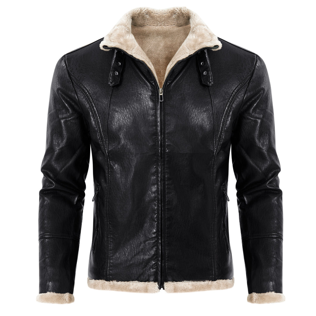 Herren elegante jacke mit Kuschelkragen R&B