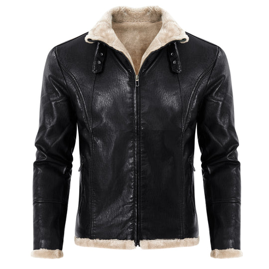 Herren elegante jacke mit Kuschelkragen R&B