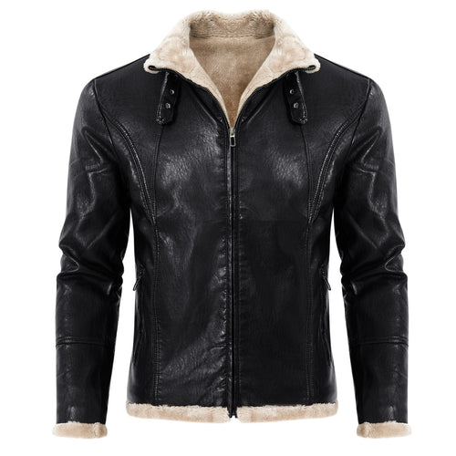 Herren elegante jacke mit Kuschelkragen R&B