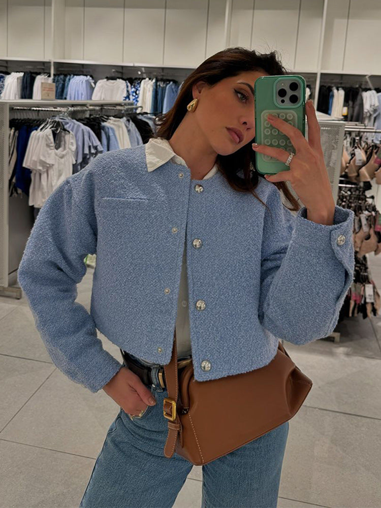 Damen Kurzjacke aus weichem Boucle R&B