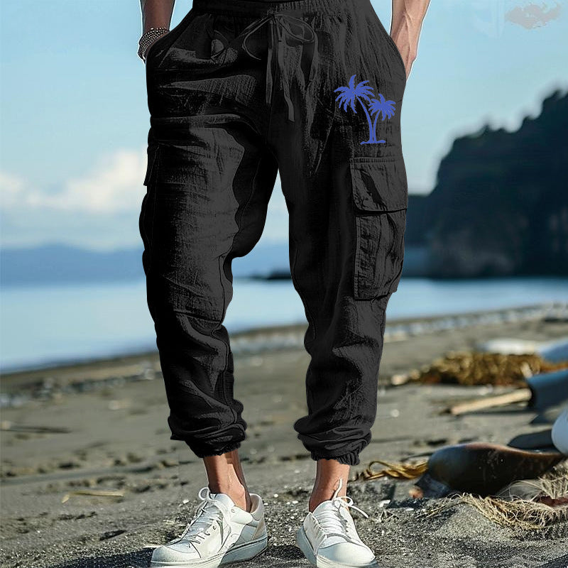 Herren Cargohose mit seitlichen Taschen und verstellbarem Bund R&B