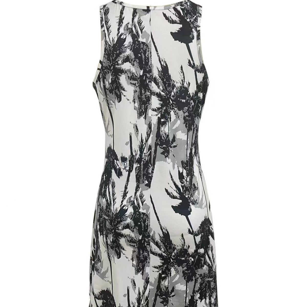 Damen Sommerliches Freizeitkleid mit modernem Palmenmuster R&B